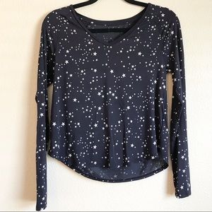 GAPBody Navy Blue with White Stars Long Sleeve Top